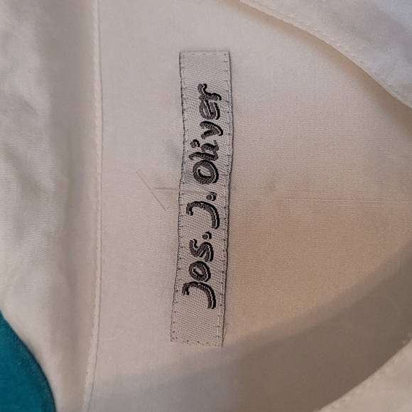 Jos. J. Oliver Vintage Ivory Collarless Silk 1990's Button Blouse Size Large - Picture 5 of 8